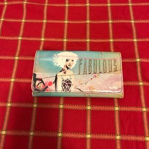 Like New Papaya Pink/Blue Fabulous Wallet!!